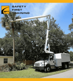 Bucket truck, aerial lift training